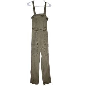 Free People Go West Tie Waist Utility Jumpsuit/Overalls Size XSmall